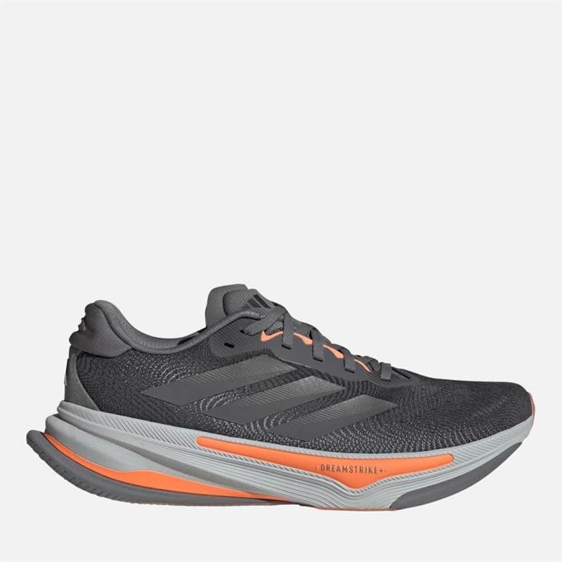adidas Mens Supernova Prima 2 Neutral Running Shoes Grey Four/Iron Metallic/Lucid Orange