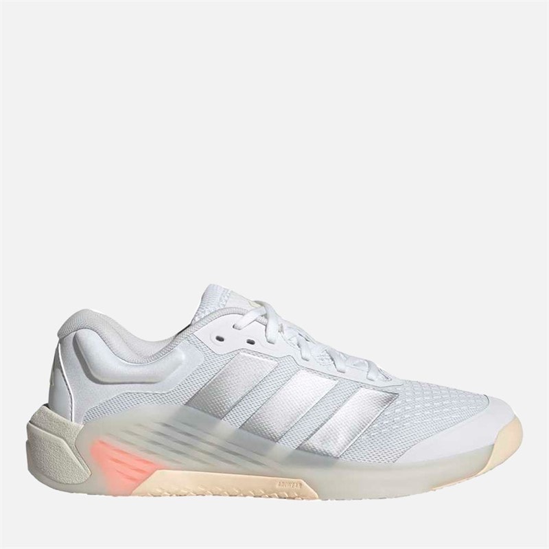 adidas Womens Dropset 4 Training Shoes Cloud White/Silver Metallic/Lucid Orange