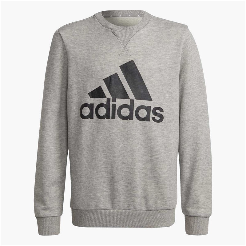 adidas Junior Boys Essentials Logo Sweatshirt Medium Grey Heather/Black