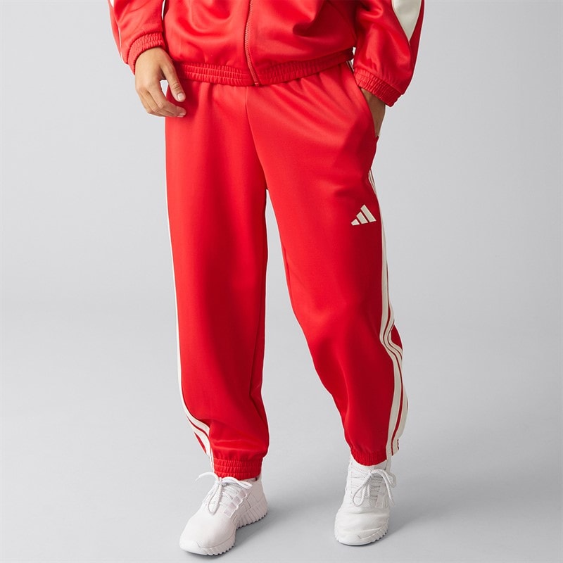 adidas Mens Stadium Track Pants Pure Ruby/Off White