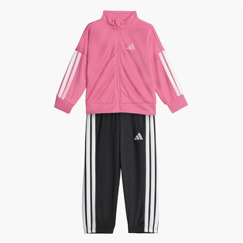 adidas Infant Girls Essentials Climacool Tracksuit Pink Fusion/White/White