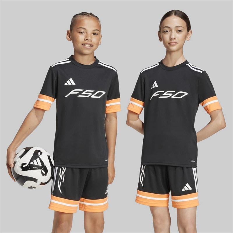 adidas Junior F5 Jersey Black/Beam Orange