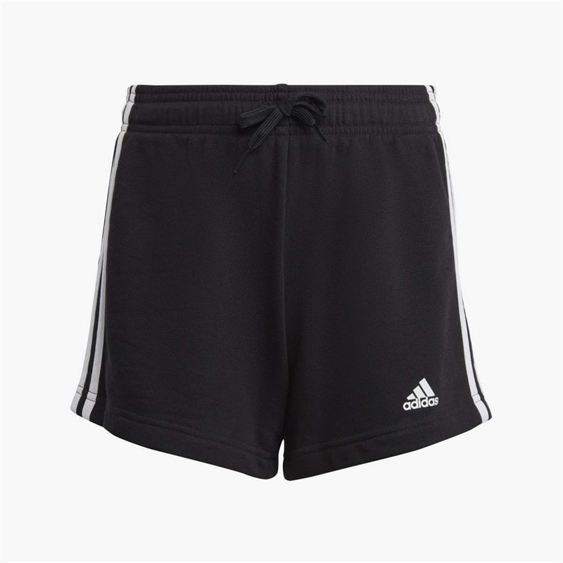 adidas Junior Girls Essentials 3-Stripes Shorts Black/White