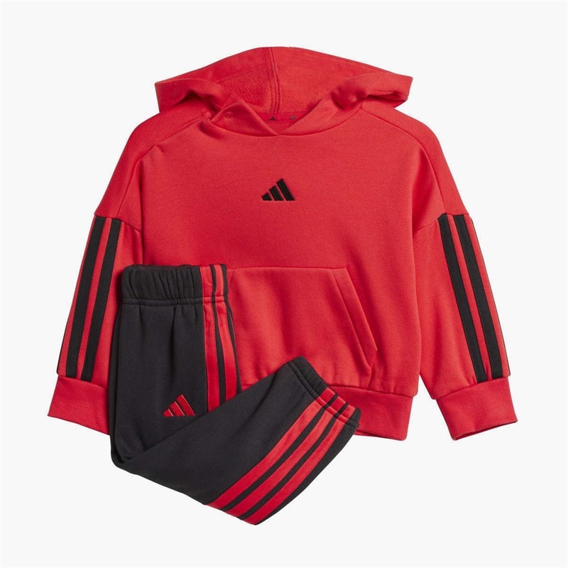 adidas Infant Essentials Hoodie And Joggers Set Pure Ruby/Black