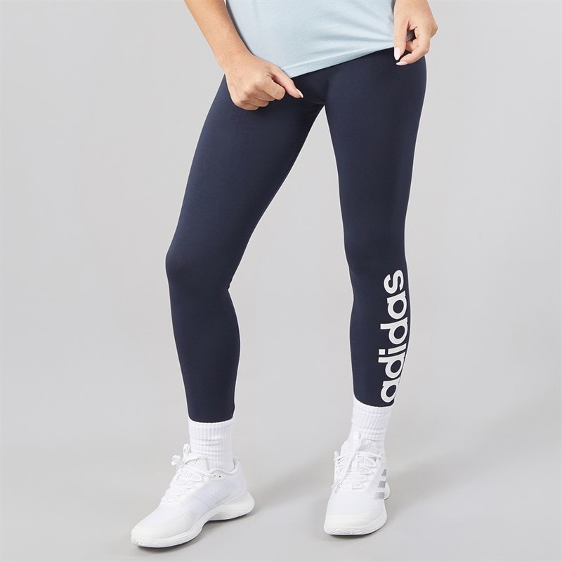 adidas Womens Essentials Linear Logo Leggings Legend Ink/White