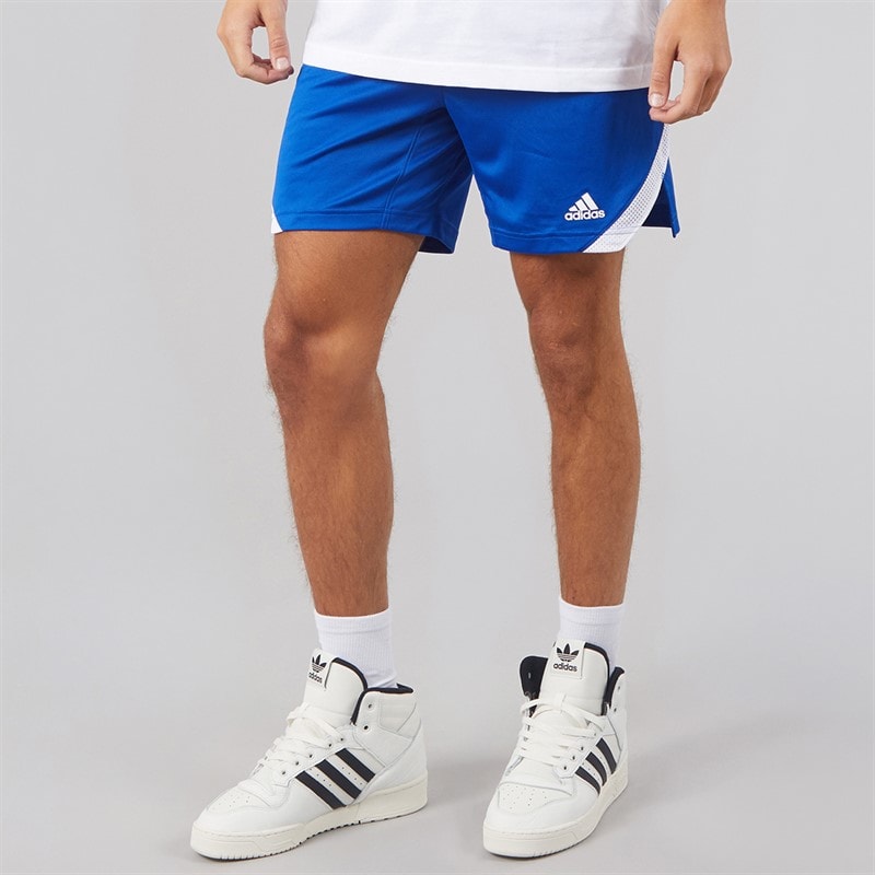 adidas Mens Icon Squad Basketball Shorts Royal Blue/White