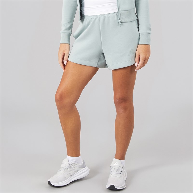 adidas Womens Soft Lux Loose Shorts Wonder Sage