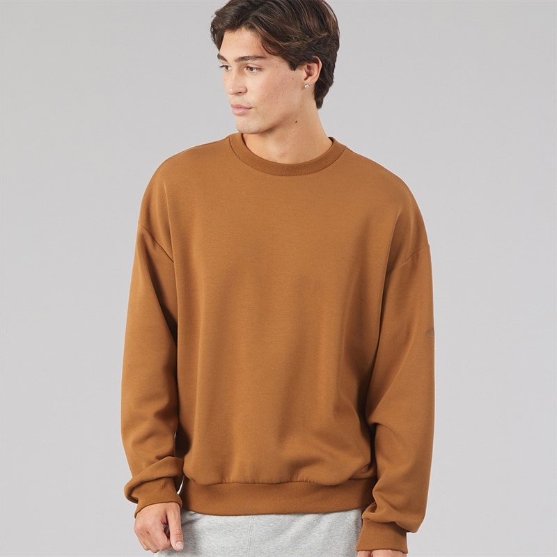adidas Mens Soft Lux Loose Sweatshirt Dusky Bronze