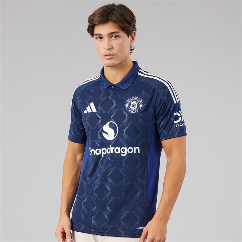 adidas Mens MUFC Manchester United 24/25 Away Jersey Night Indigo
