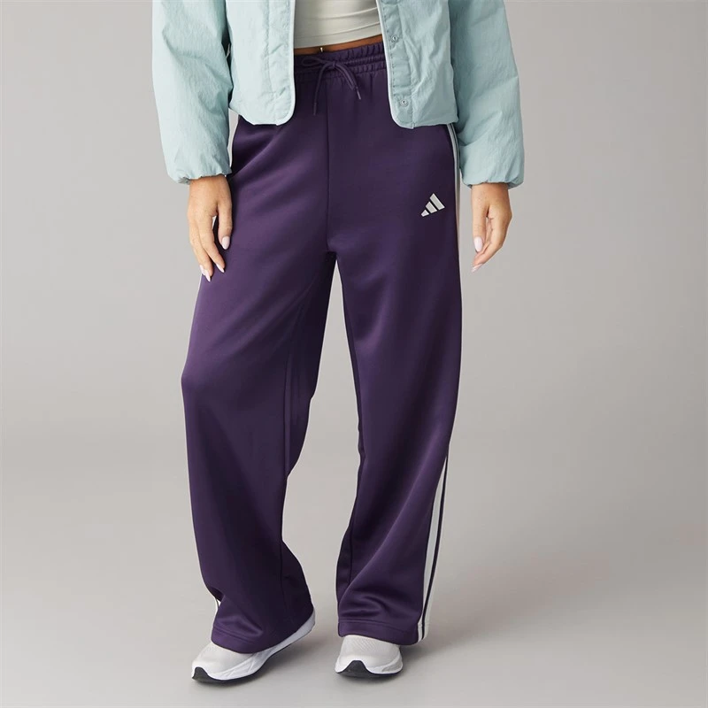 adidas Womens Stadium 3 Stripes Track Pants Aurora Plum/Orbit Grey Me