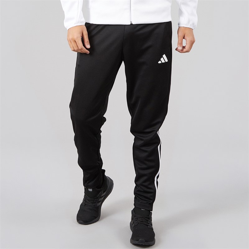 adidas Mens Sereno Aeroready 3 Stripes Tapered Track Pants Black/White