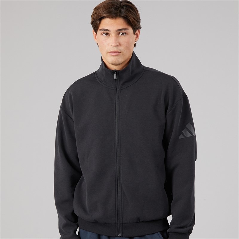 adidas Mens Soft Lux Full Zip Track Jacket Black