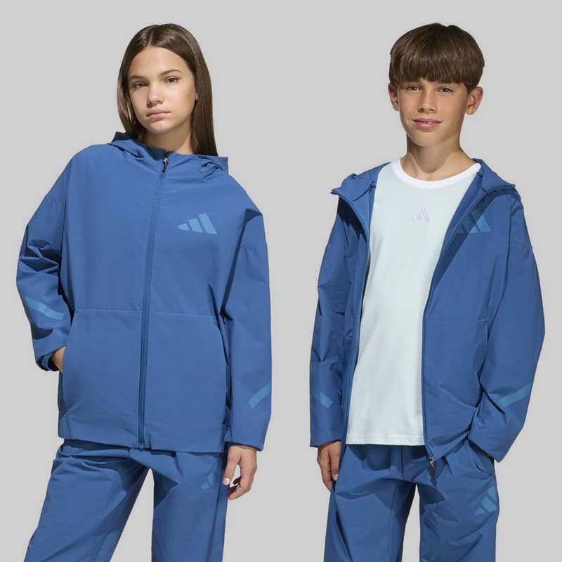 adidas Junior Z.N.E Woven Cover Up Track Jacket Dusky Petrol/Dusky Ink