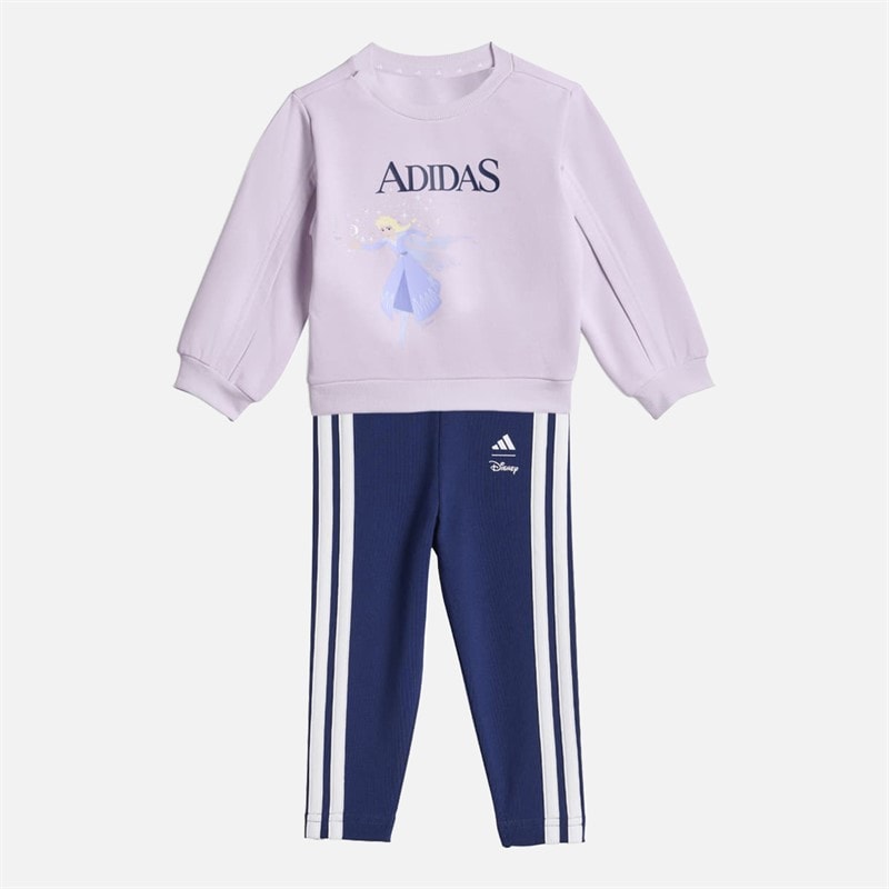 adidas Infant Girls x Disney Frozen Sweatshirt And Joggers Set Ice Lavender/Dark Blue