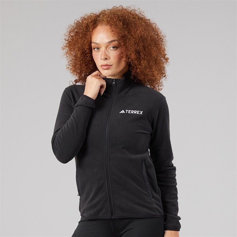 adidas Womens Terrex Multi Essentials Full Zip Fleece Jacket Black