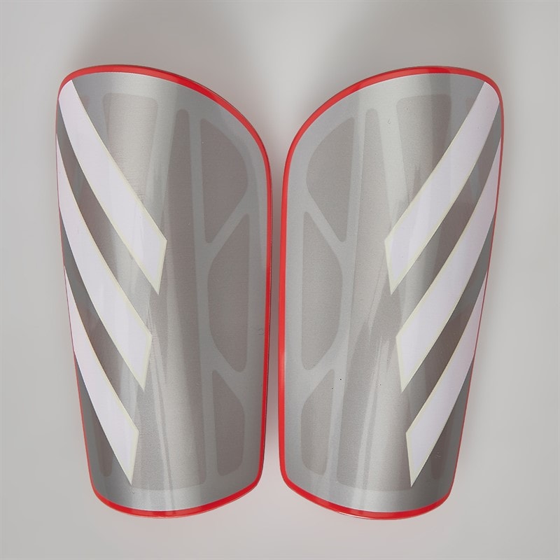 adidas Tiro League Shin Guards Iron Metallic/Lucid Red/White/Zero Metalic
