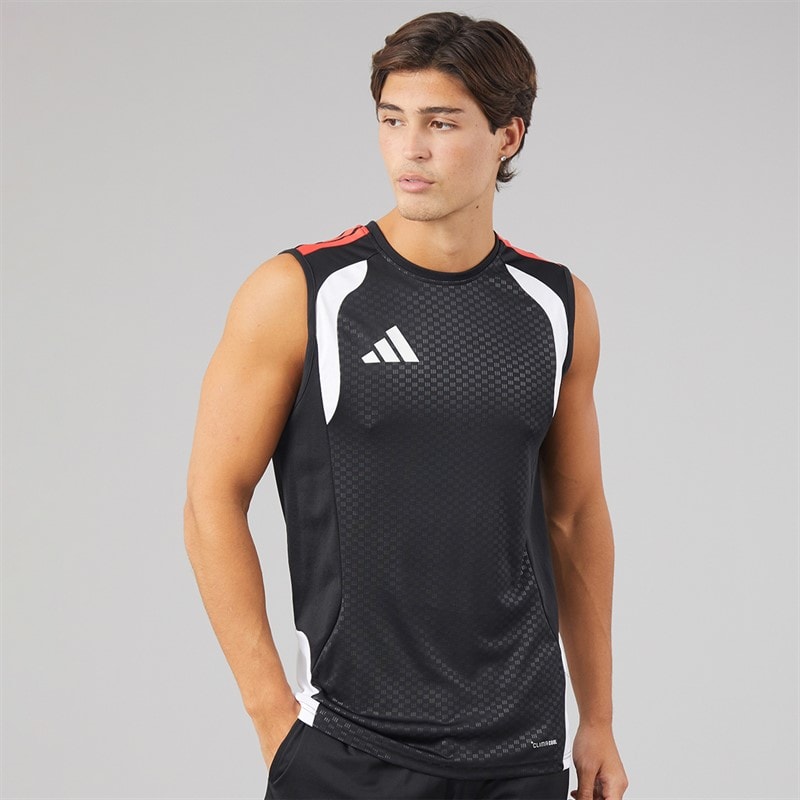 adidas Mens Tiro 26 Competition Sleeveless Top Black/Semi Luminous Red