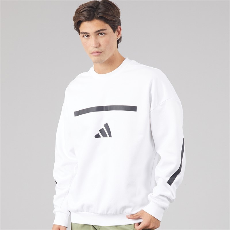 adidas Mens Z.N.E Sweatshirt White