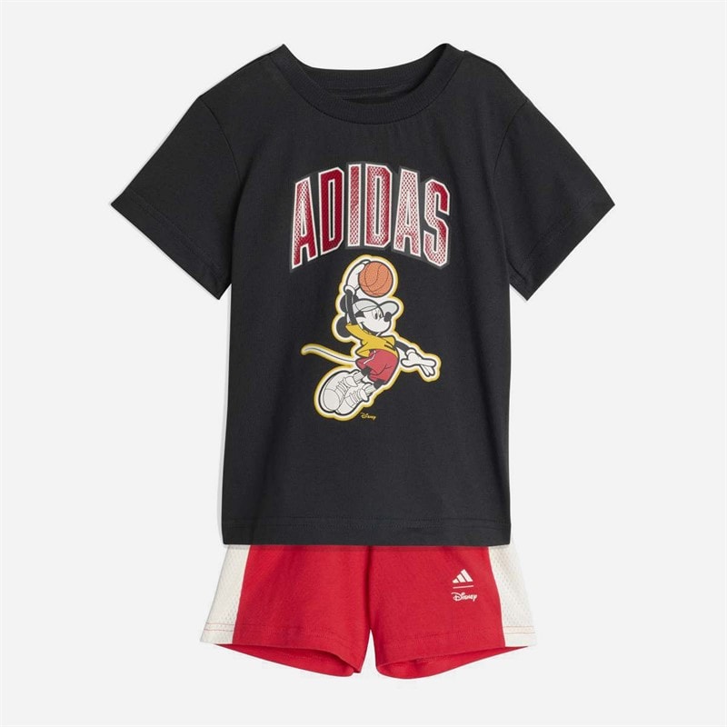 adidas Infant x Disney Mickey Mouse T-Shirt And Shorts Set Black/Off White