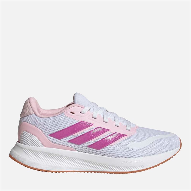 adidas Junior Runfalcon 5 Neutral Running Shoes Cloud White/Clear Pink/Gum