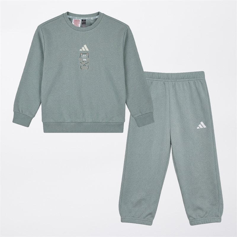 adidas Infant Tiro Monster Joggers Set Wonder Sage/White