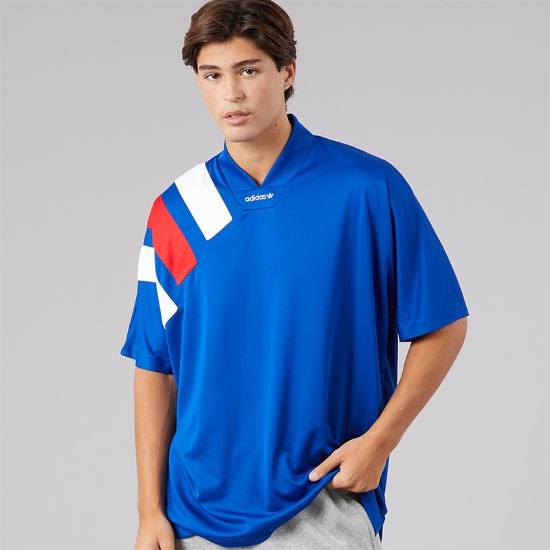 adidas Originals Mens Adicolor Blocked Jersey Collegiate Royal/White