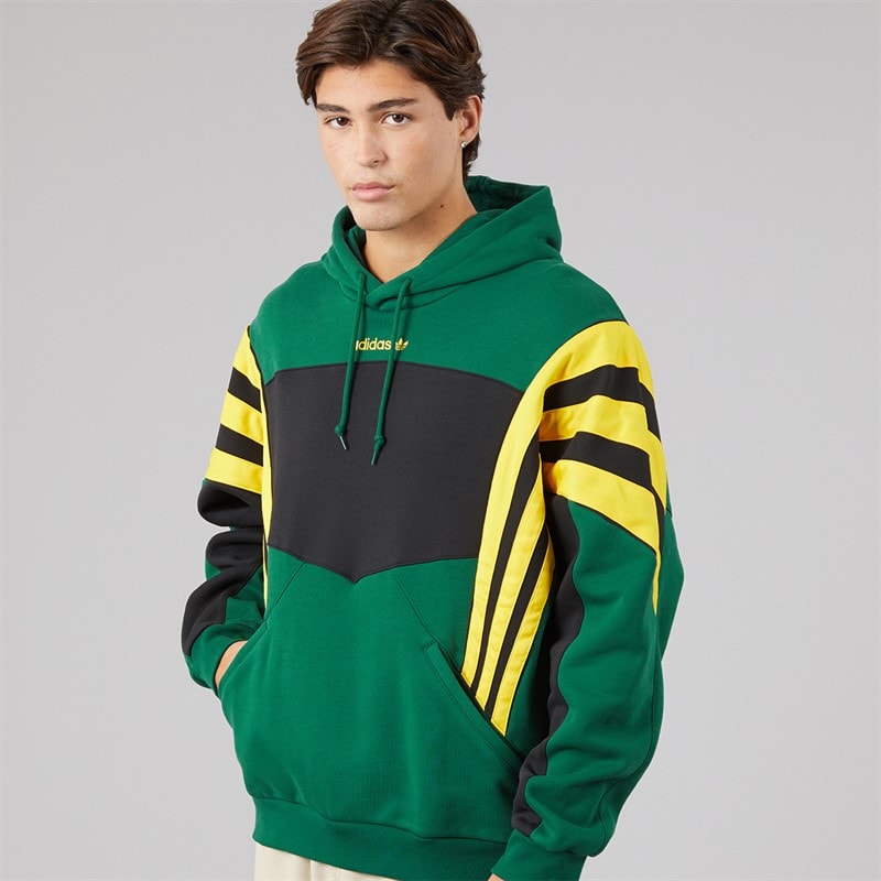 adidas Originals Mens Santiago HD Hoodie Collegiate Green