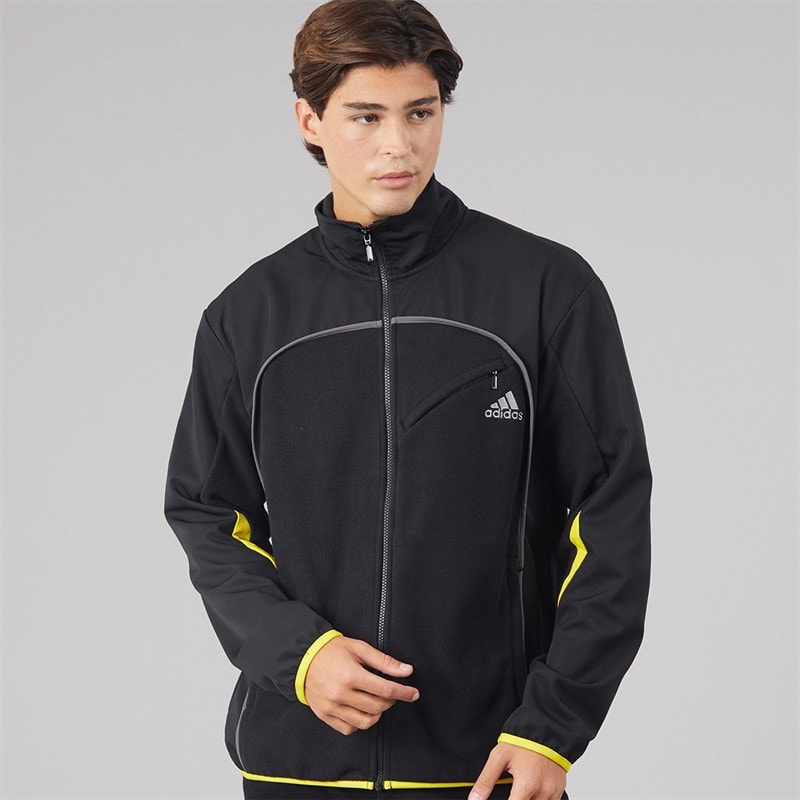 adidas Originals Mens Polar Fleece Full Zip Track Jacket Black