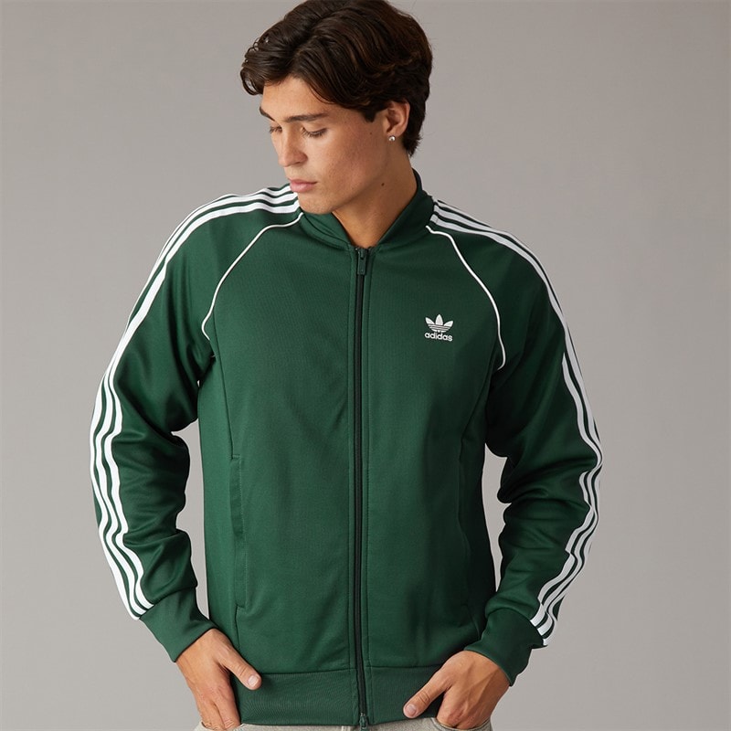 adidas Originals Mens Adicolor Classics Superstar Full Zip Track Jacket Mineral Green