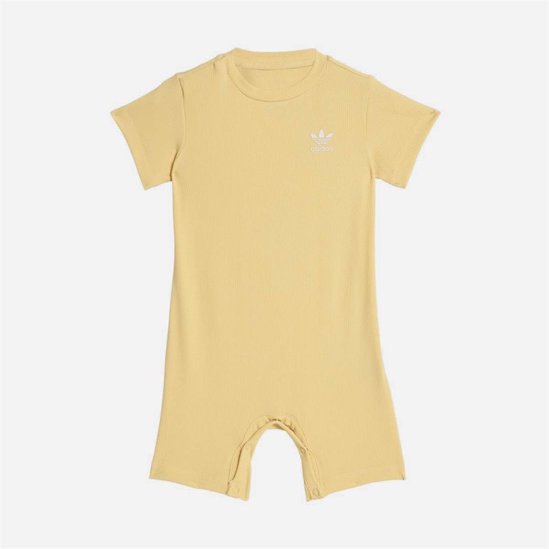 adidas Originals Infant Regular Short Sleeve Rib Onesie Orange Tint