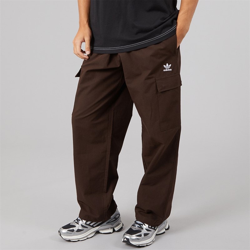 adidas Originals Mens Trefoil Essentials Woven Cargo Pants Aurora Coffee
