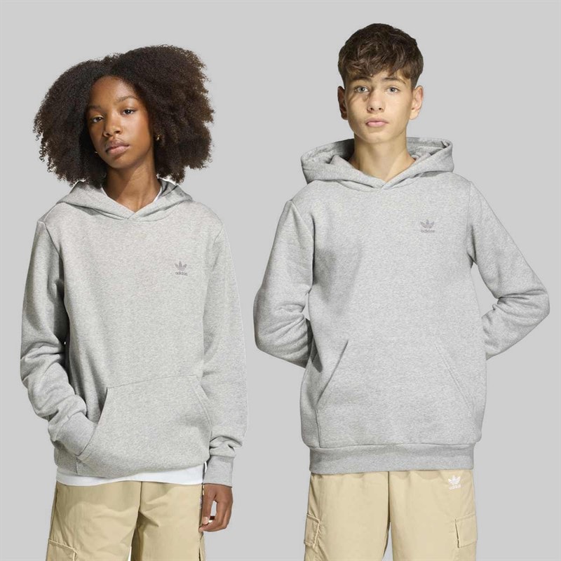 adidas Originals Junior Trefoil Hoodie Medium Grey Heather