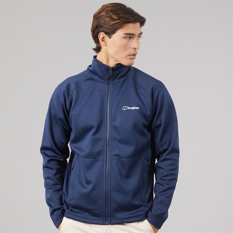 Berghaus Mens Hawkfell Full Zip Fleece Jacket Dark Blue