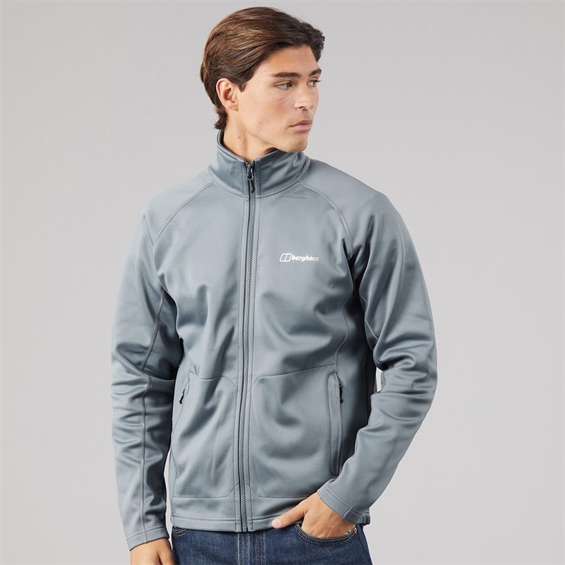 Berghaus Mens Hawkfell Full Zip Fleece Jacket Grey