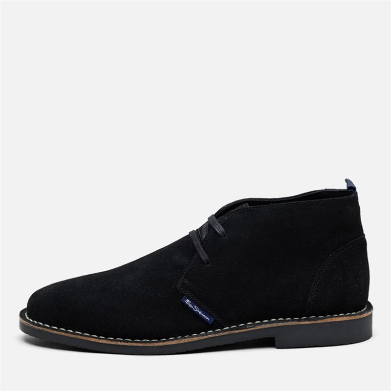 Ben Sherman Mens Hemmings Suede Chukka Boots Black