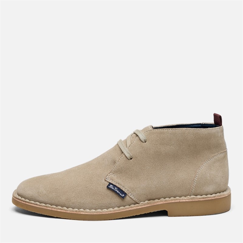 Ben Sherman Mens Hemmings Suede Chukka Boots Sand