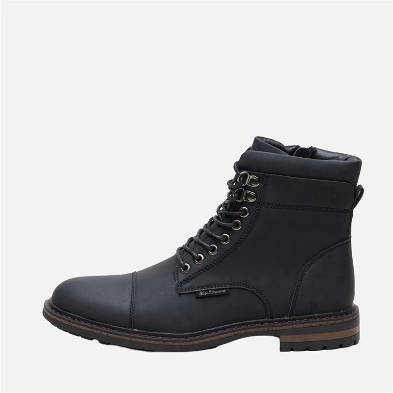 Ben Sherman Mens Bonneville Brogue Boots Black