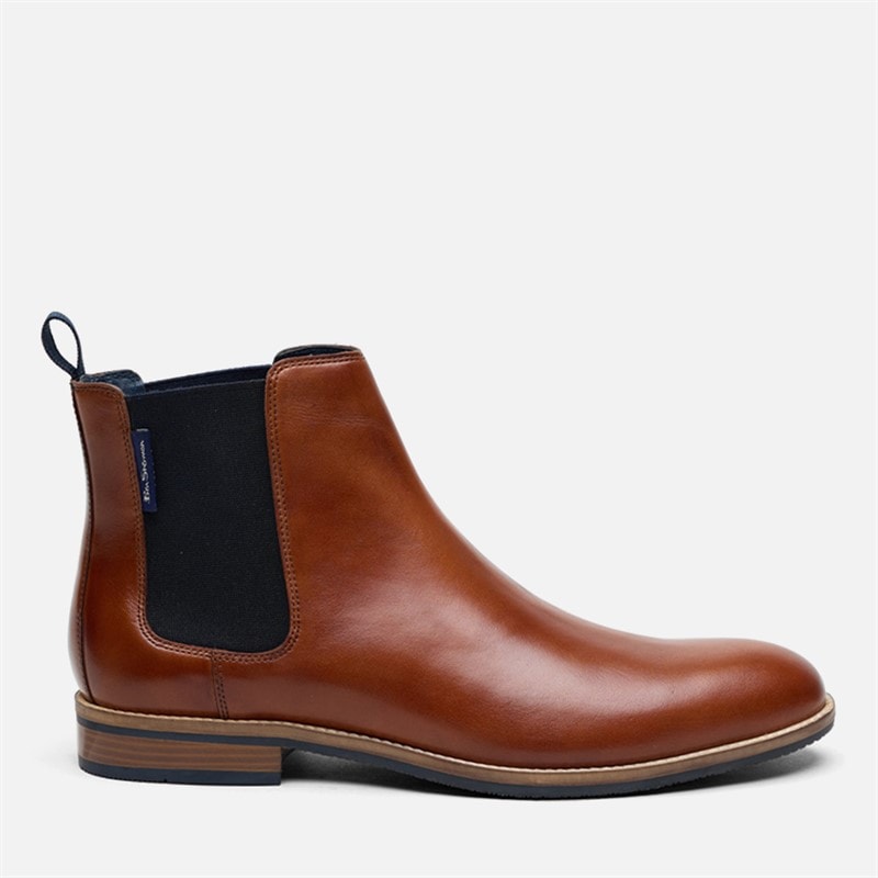 Ben Sherman Mens Cavendish Chelsea Boots Tan