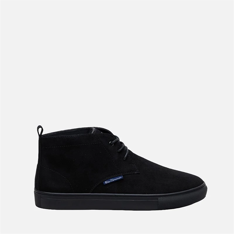 Ben Sherman Mens Parky Chukka Boots Black Mono