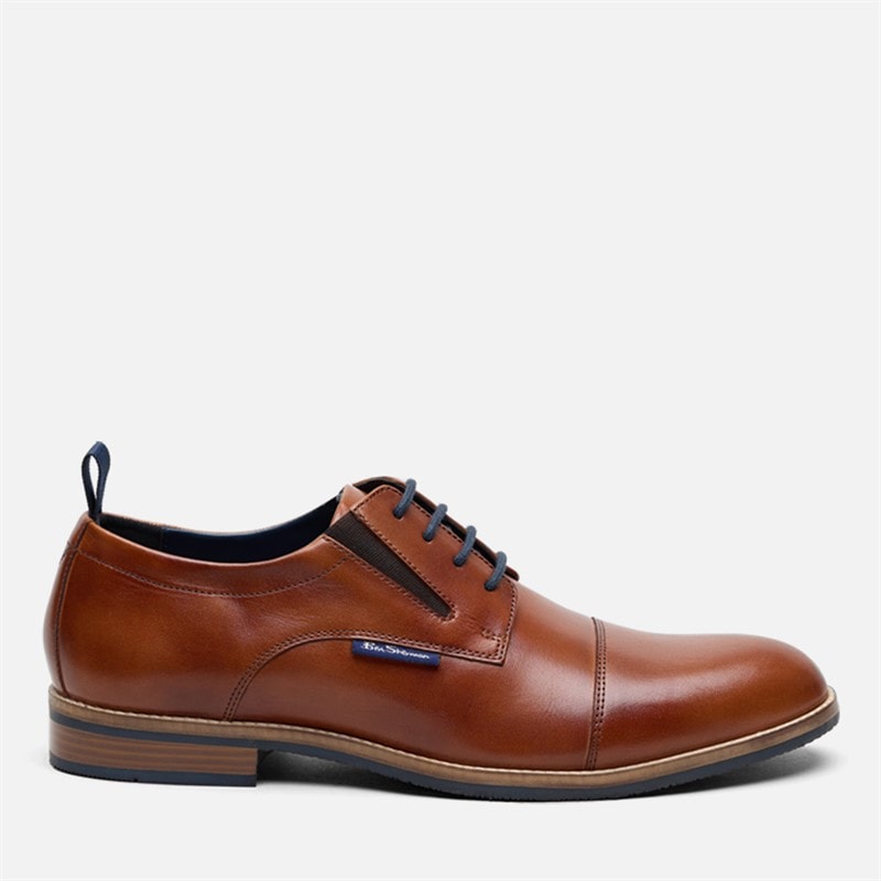 Ben Sherman Mens Cavendish Toe Cap Shoes Tan Leather