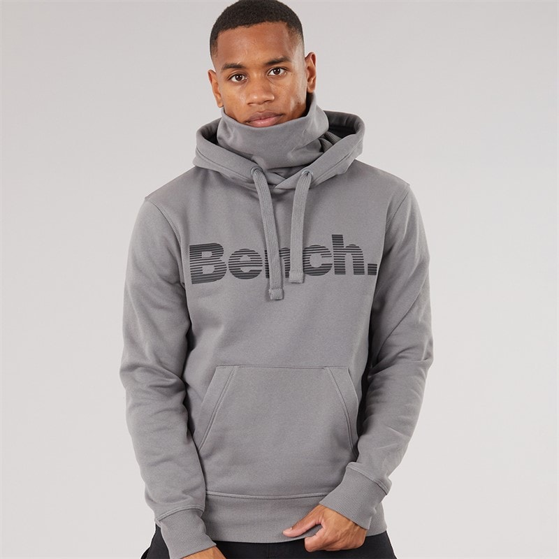Bench Mens Woosh Hoodie Steel Grey