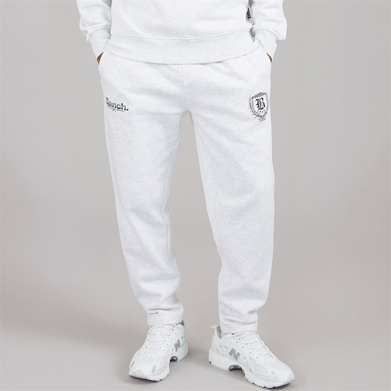 Bench Mens Whitworth Oversized Joggers Light Grey Marl