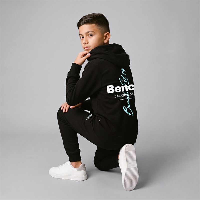 Bench Boys Chiwel Hoodie And Joggers Tracksuit Black