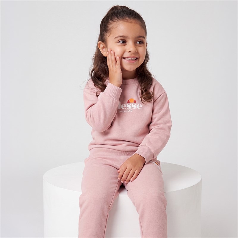 Ellesse Girls Paige Sweatshirt And Joggers Pink