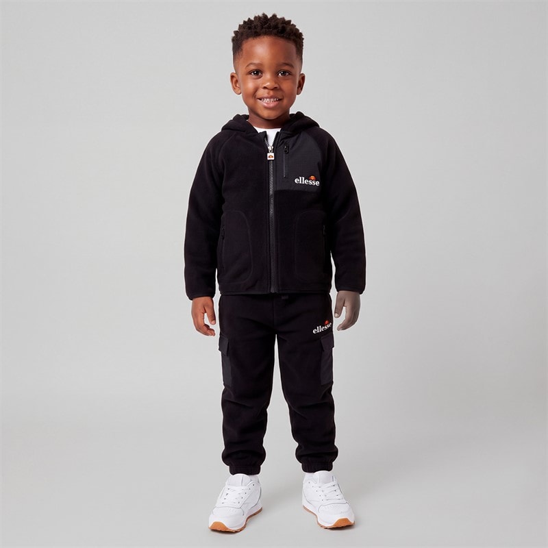 Ellesse Boys Dylan Polafleece Hoodie And Joggers Set Black