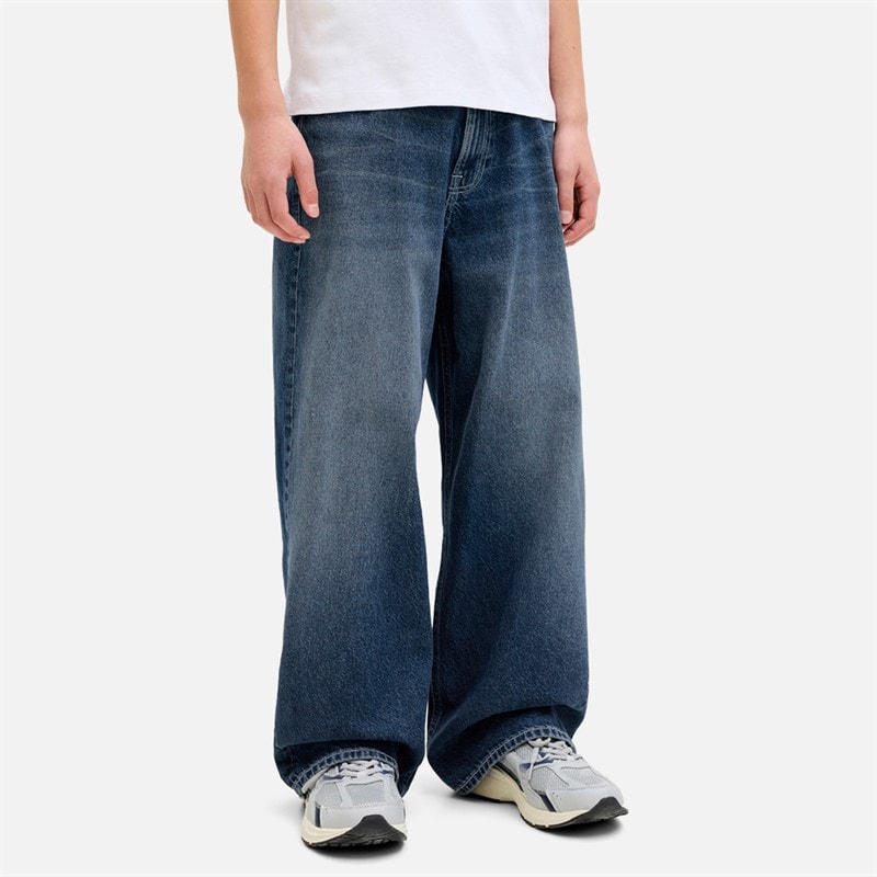 JACK & JONES Boys Dave Original SQ 138 Wide Fit Jeans Blue Denim