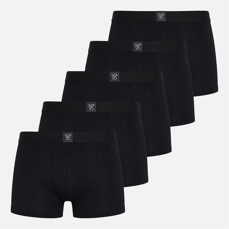 Kangaroo Poo Boys Five Pack Boxers Black