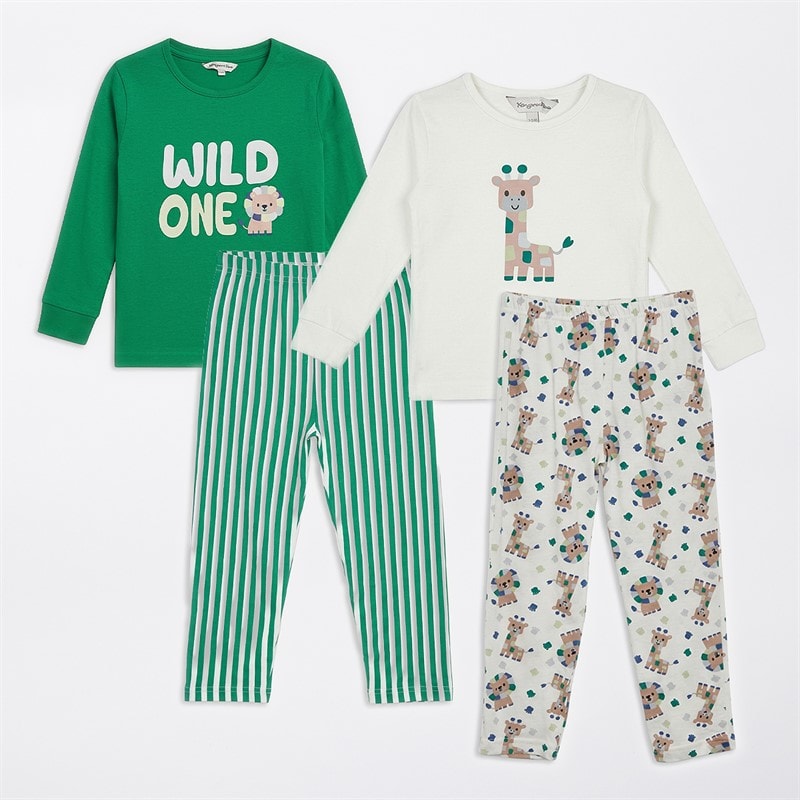Kangaroo Poo Infant Boys Wild Two Pack Pyjama Sets Multi