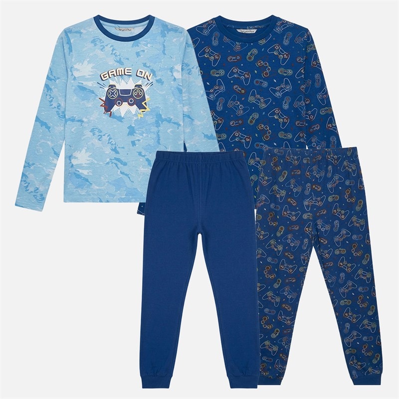 Kangaroo Poo Boys Two Pack Ultimate Gamer Pyjama Sets Multi