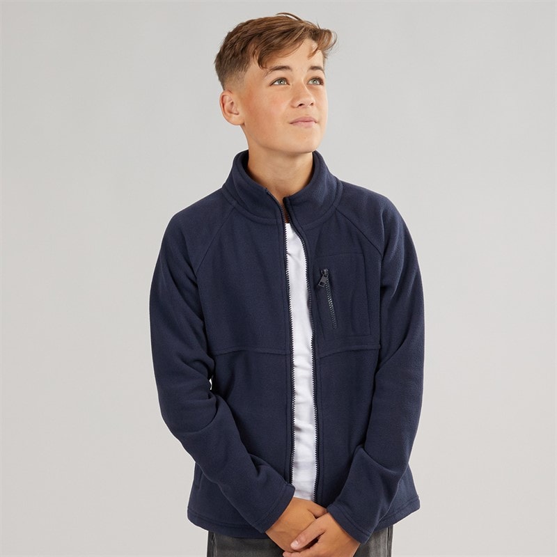 Kangaroo Poo Boys Full Zip Microfleece Jacket Navy